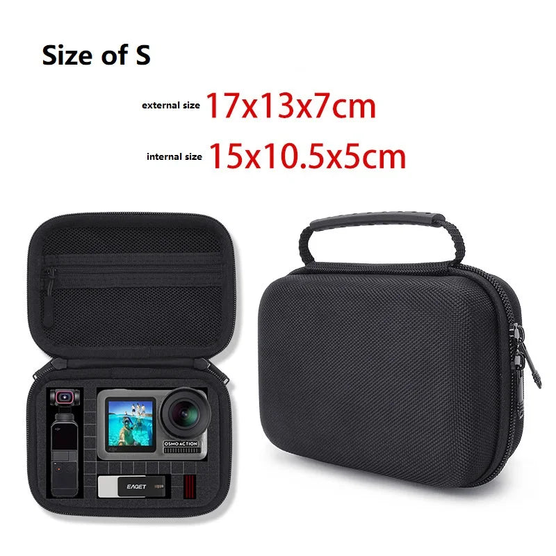 2.5 & 3.5 Inch Shockproof Portable Storage Case – Handheld Carry Bag for PTZ Drones, Mobile Power Banks, Hard Drives & GoPro 10/9