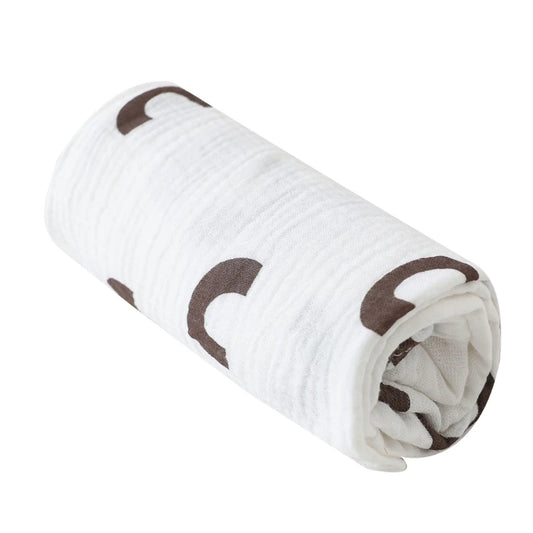 Cotton Muslin Baby Swaddle Blanket – Solid & Floral Print Crinkle Fabric for Newborns and Toddlers