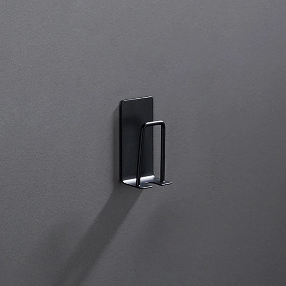 304 Stainless Steel Toothbrush & Cup Wall Hook – No-Drill Bathroom Holder for Toothbrushes, Razors, and Cups