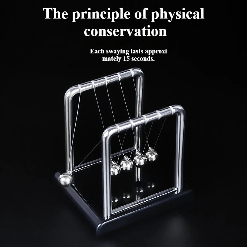 مهد نيوتن لعيد الميلاد - كرات بندول بلاستيكية لتخفيف التوتر، ديكور مكتبي وهدية إبداعية