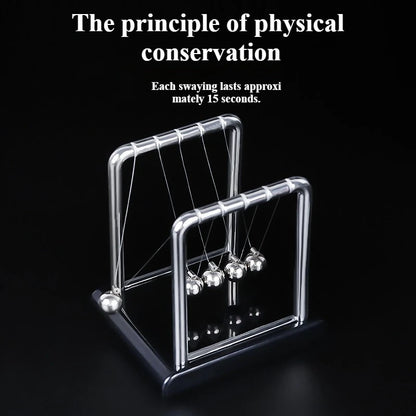 مهد نيوتن لعيد الميلاد - كرات بندول بلاستيكية لتخفيف التوتر، ديكور مكتبي وهدية إبداعية