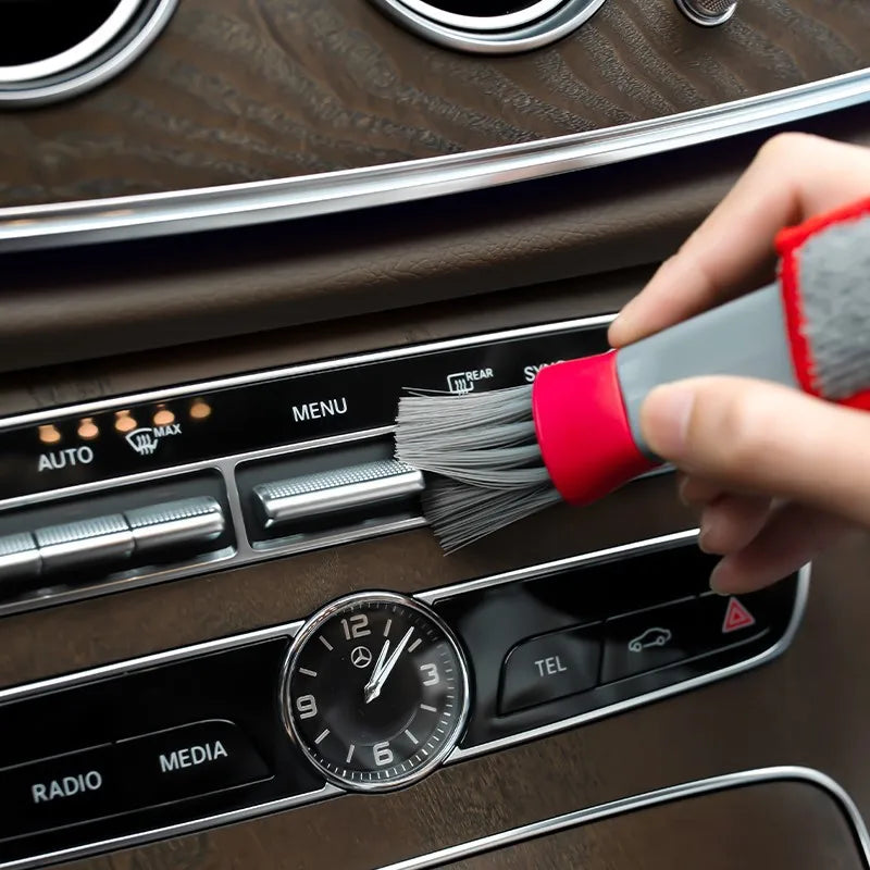 Car Air Vent Double Head Brushes – Multifunctional Auto Air Conditioner Cleaning Tool for Dusting and Interior Detailing
