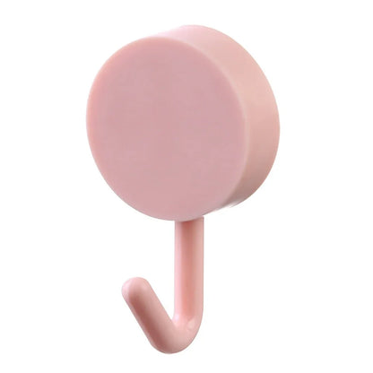 10PCS Self Adhesive Wall Hooks Strong Hold No Drilling – Multi-Color Coat, Bag, Towel Hangers for Bathroom, Kitchen & Home Storage