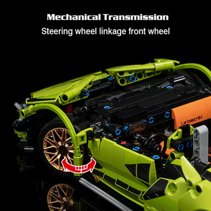 1:16 RC Building Blocks Racing Car – Static & Remote Control Versions Construction Toy for Boys