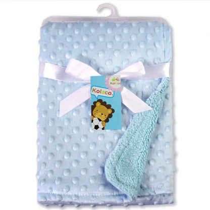 Baby Thermal Soft Fleece Blanket – Newborn Winter Swaddle Wrap Cotton Quilt