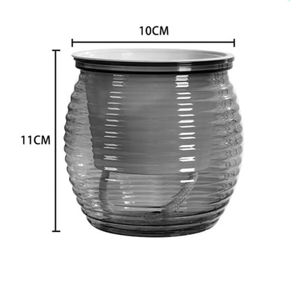 أصيص زهور صغير ذاتي الري، حوض سمك، أصيص نباتات بلاستيكي شفاف، مزهرية ذاتية الري لتزيين المنزل 