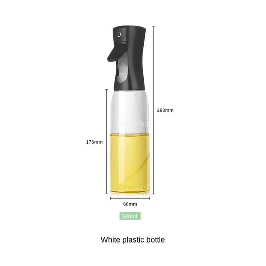 Black Transparent Oil Spray Bottle – Kitchen Olive Oil Dispenser for Cooking, Baking & Barbecue