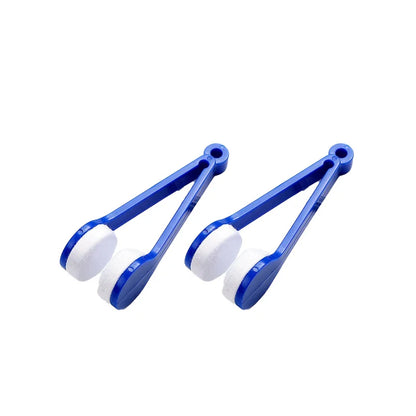 فرشاة تنظيف النظارات المصنوعة من الألياف الدقيقة - منظف عدسات محمول للنظارات والنظارات الشمسية والاستخدام أثناء السفر