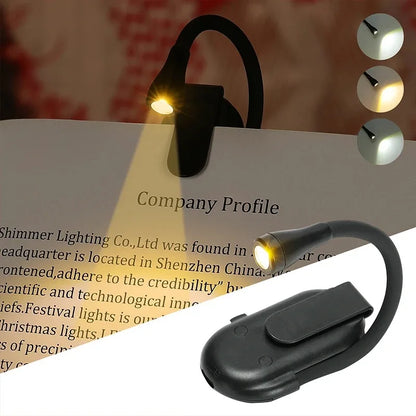 Portable LED Book Lamp – Clip-On Reading Light with 3 Color Modes & Eye Protection for Bedside, Study, Bedroom & Students