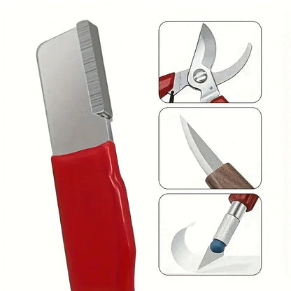 Professional Knife & Scissors Sharpener – Tungsten Ceramic Blade Honer for Kitchen & Garden Tools