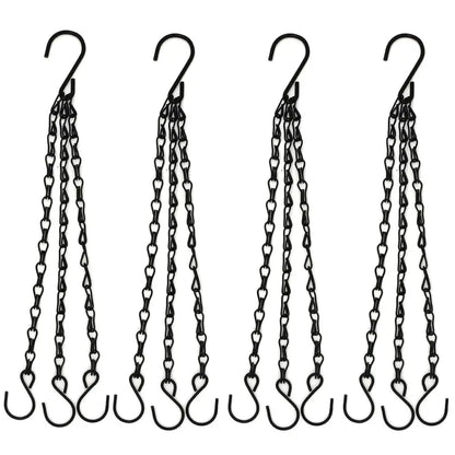 سلة معلقة من الخيزران الصناعي بطول 40 سم مع سلسلة بثلاثة خطافات، مثالية لزراعة النباتات المائية، وديكور المنزل والحديقة. 