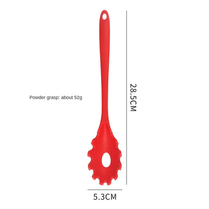 8ps Household black Silicone kitchenware 8-piece set of Chinese spaghetti spoon salad spaghetti spaghetti spaghetti，Rice spoon，