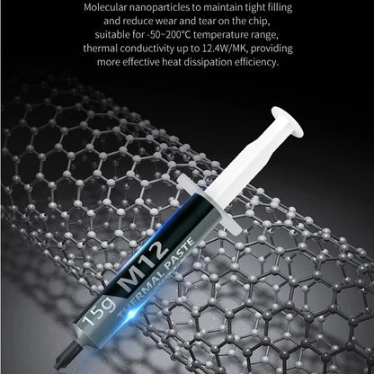 معجون حراري عالي الأداء من كول سيرك، موصل حرارياً، 12.4 واط/متر مكعب، متوفر بأحجام 1/4/8/15/30 غرام، مناسب لأجهزة الكمبيوتر المخصصة للألعاب، وأجهزة بلاي ستيشن 5، ووحدات المعالجة المركزية ووحدات معالجة الرسومات.