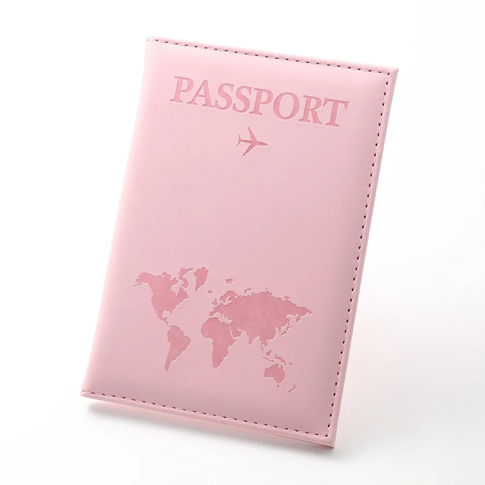 RFID Vintage Business Passport Holder – Multi-Function PU Leather Wallet for Travel