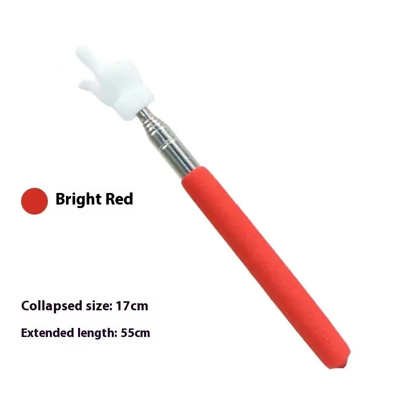 Retractable Teacher Pointer Finger Design StainlessSteel Telescopic School Teaching Pointer Stick Teacher Supplies for Classroom