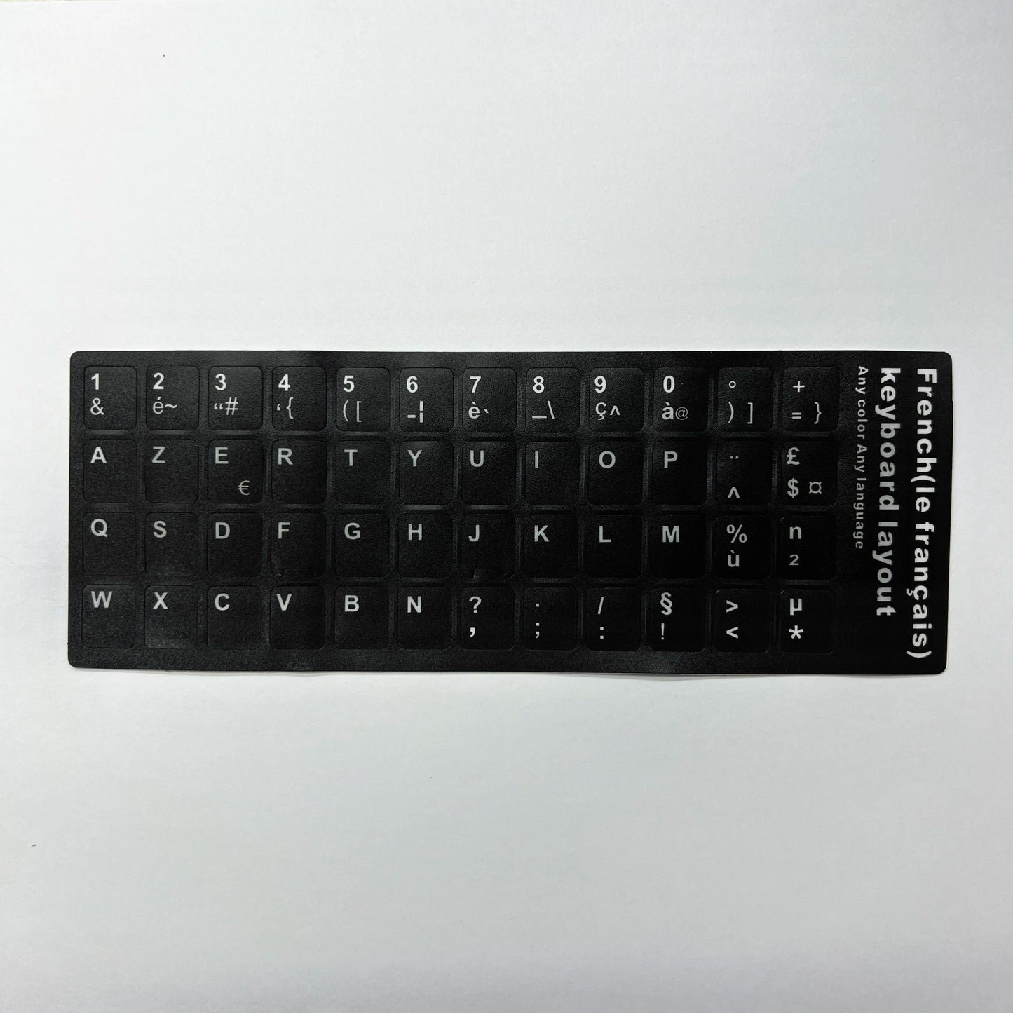 Multilingual Keyboard Stickers – Frosted PVC Language Stickers for English, Spanish, Italian, Korean, French & German Keyboards