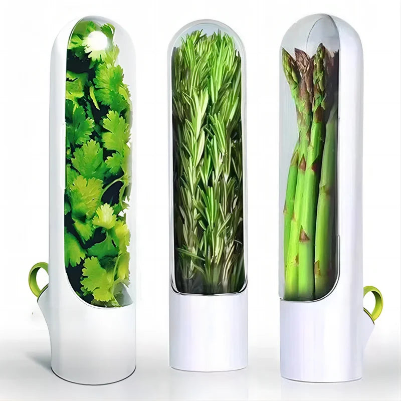 1 Pc Vegetable Preserving Bottle – Herbal Storage Container for Fresh Kitchen Supplies