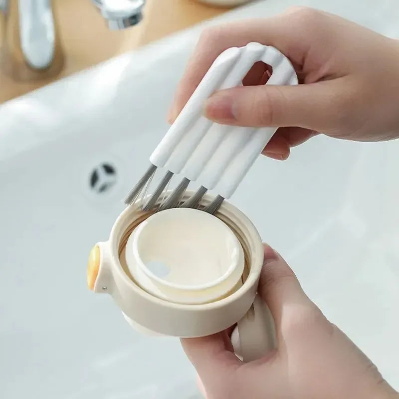 Flexible Gap Cleaning Brush – Multifunctional Bottle Cap, Cup Lid & Groove Cleaner with Soft Bristles
