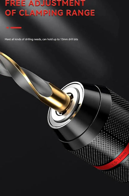 Keyless Drill Chuck Quick Change Conversion Adapter 1/2 Unf Mount 2~13mm Self-Tighten Screwdriver Drill Bits Chucks