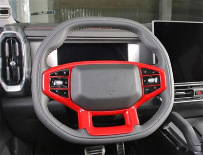 Automotive parts ABS internal steering wheel decorative panel cover fit for JETOUR Traveler T2 steering wheel panel sticker