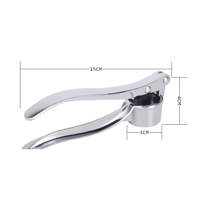 Stainless Steel Garlic Press Crusher – Manual Garlic Mincer & Squeezer for Kitchen Use