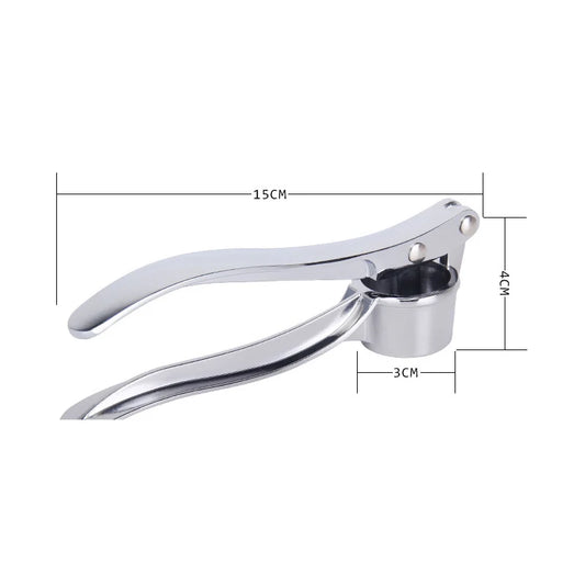 Stainless Steel Garlic Press Crusher – Manual Garlic Mincer & Squeezer for Kitchen Use