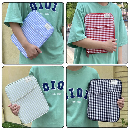 Cute Tablet Sleeve Bag 7.9-12.9 Inch Handbag Case – Shockproof Multi-Pocket Sleeve for iPad Pro, Samsung, Xiaomi