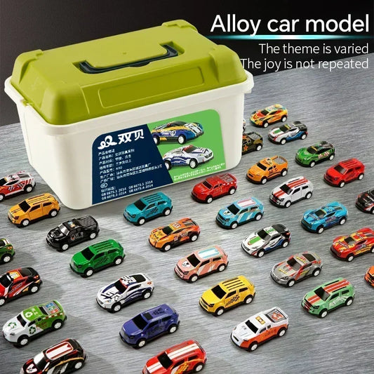 Mini Alloy Pull Back Toy Cars – Educational Vehicle Set for Kids & Toddlers