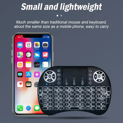 Wireless Mini Keyboard with Touchpad – 2.4G Dual Purpose Keyboard & Mouse for PC, Smart TV, Laptop
