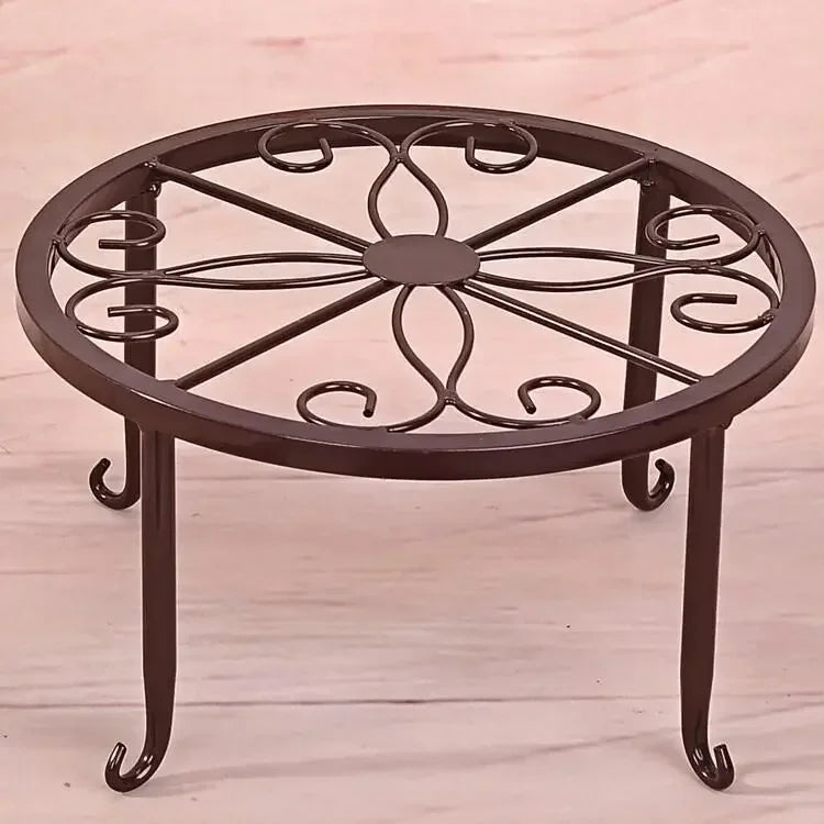 Retro Wrought Iron Potted Plant Standing Flower Pot Shelf Display Stand Garden Plant Flower Stand Balcony Home Decoration Stand
