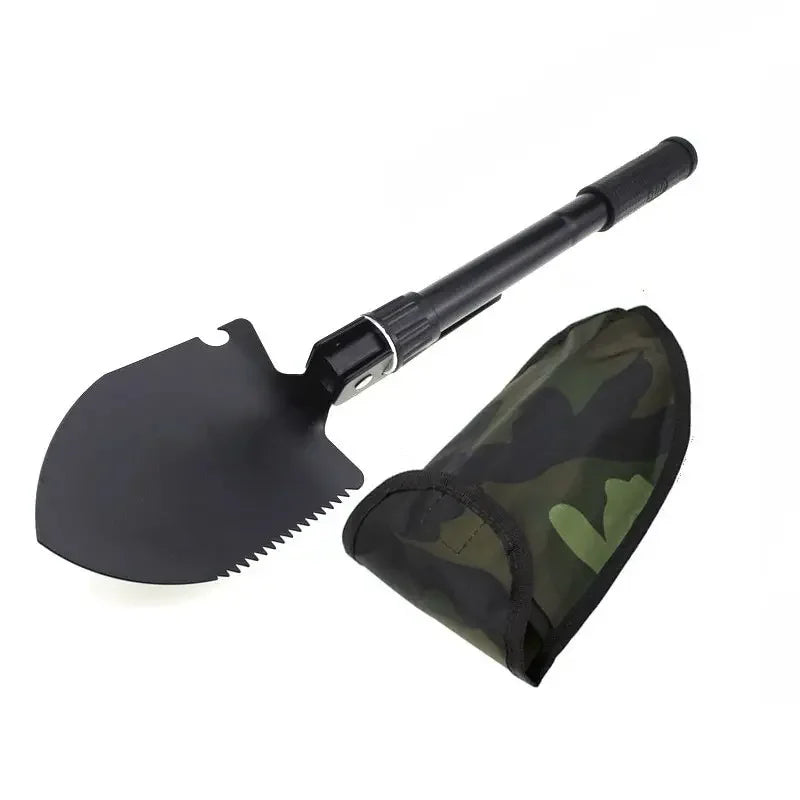 1PC Folding Military Shovel – Outdoor Multifunctional Shovel Pickaxe for Camping, Fishing & Emergency Use