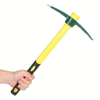 Forged Garden Pick-Axe – Fiberglass-Handle Tool for Weeding, Soil Loosening & Camping