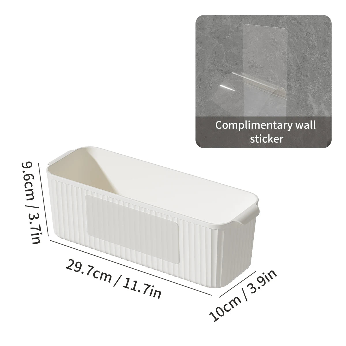 WORTHBUY Multifunctional Plastic Kitchen Storage Box – Punch-Free Wall-Mounted Cabinet Organizer for Kitchen Accessories