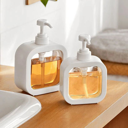 1/2 PCS Large-Capacity Soap Dispenser Bottle – Transparent Plastic Press Bottle for Travel & Home Use