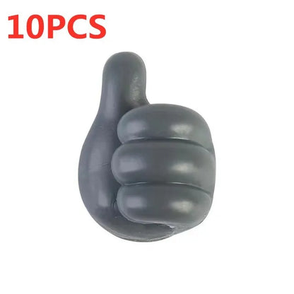 Silicone Thumb Wall Hook Cable Organizer Clips – Self-Adhesive Wire Holder for Kitchen, Bathroom & Home Desk Storage