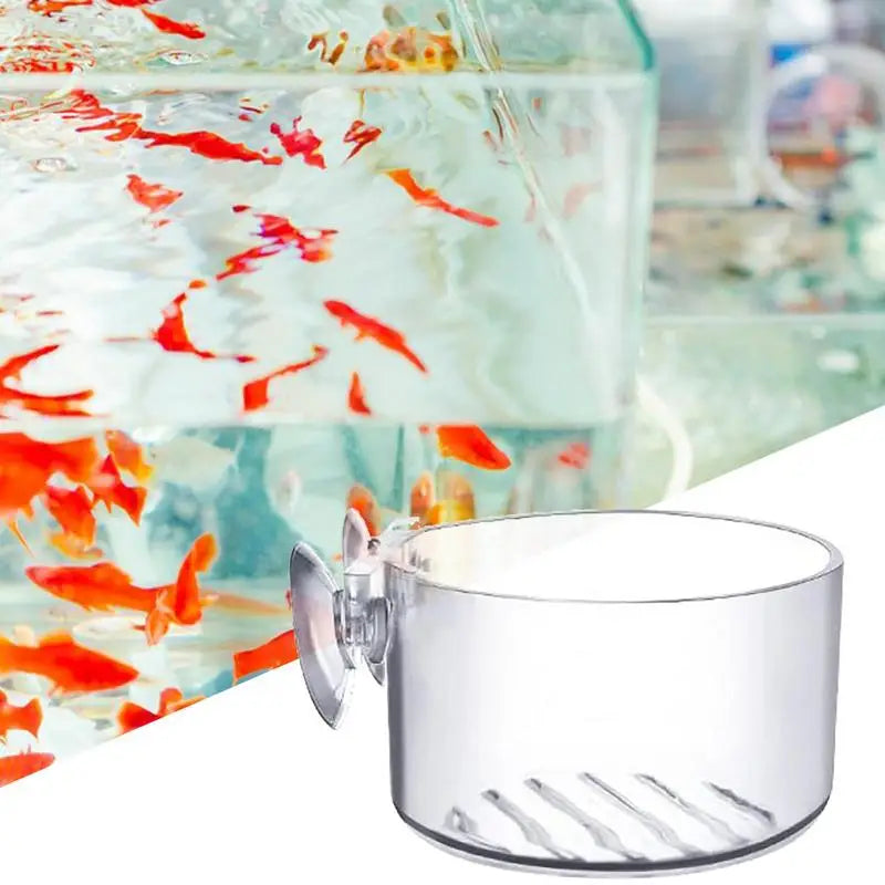Acrylic Aquarium Plant Cup with Suction – Transparent Aquatic Planting Pot for Fish Tanks