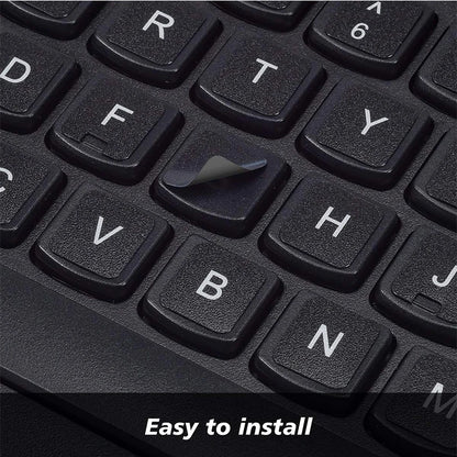 Multilingual Frosted PVC Keyboard Stickers – English, Spanish, Italian & Korean Language Keyboard Decals for Laptop & Desktop PC