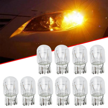 10PCS T20 7443 1891 21/5W Clear Glass Turn Signal Stop Brake Tail Light Bulbs Lights Turn Stop Signal Brake Tail Light Bulbs
