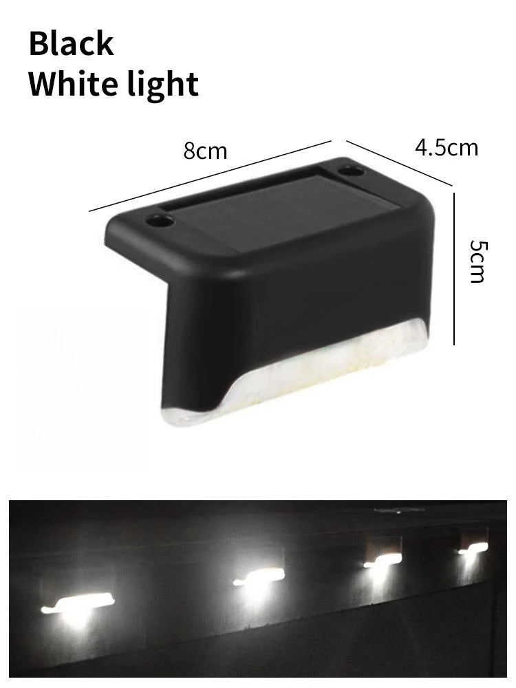 مجموعة من 1-6 مصابيح سطح تعمل بالطاقة الشمسية - مصابيح LED خارجية مقاومة للماء للدرج والدرابزين والسياج والحديقة وممر الفناء