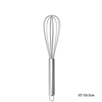 LMETJMA 8" 10" 12" Egg Whisk Stainless Steel Egg Whisk Kitchen Wire Balloon Whisk Milk Egg Beater Egg Mixing Mixer Tools KC0231