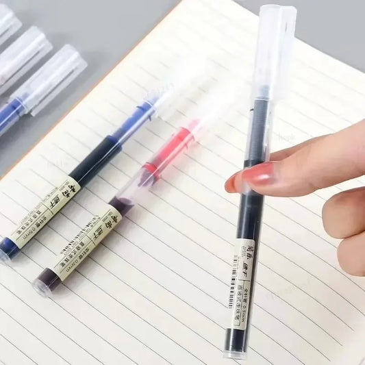 10Pcs Needle-Type Gel Pens – 0.5mm Liquid Ballpoint Pens for School, Office & Creative Writing