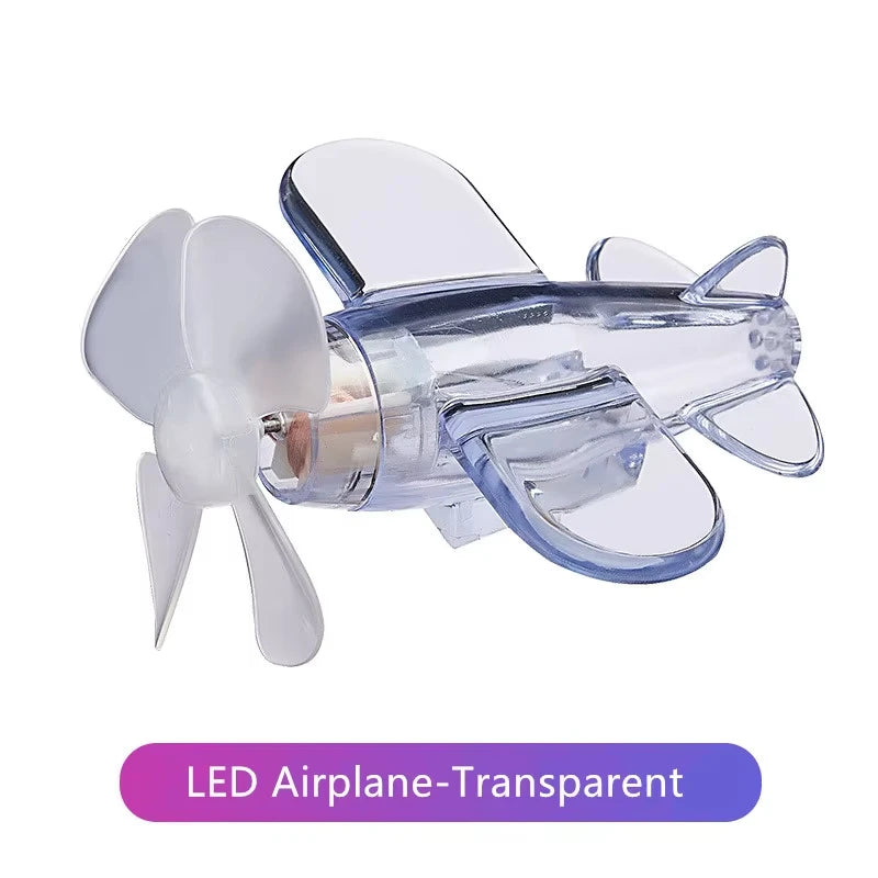 Wind-Powered LED Airplane Ornament – Motorcycle & Car Rearview Mirror Decoration with Rotating Lights