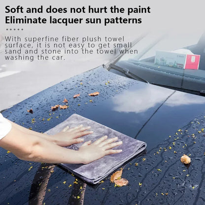 SEAMETAL Multi Sizes Car Microfiber Towel Upgraded Ultra-Soft Auto Drying Cleaning Cloth Super Absorbent Scratch-Free Towels