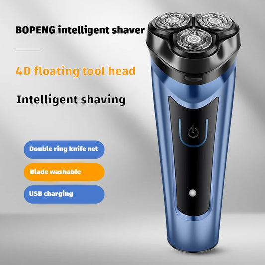 USB Electric Shaver for Men – Rechargeable Waterproof Razor with 4D Floating Blade & Long Battery Life