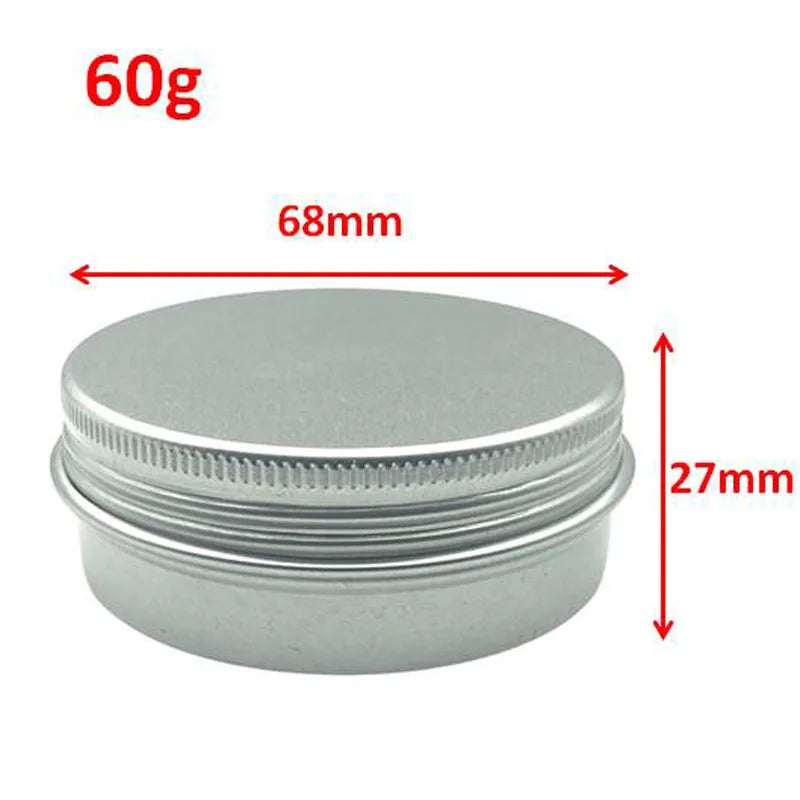 10-Pack Silver Aluminum Screw-Top Tins – Round Containers for Candles, Spices, Gifts