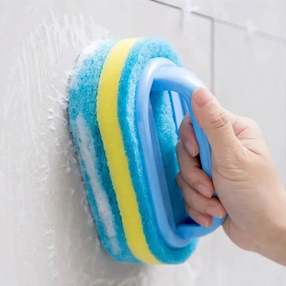 Kitchen Cleaning Brush with Handle – High-Density Scouring Pad for Pots, Walls & Tile Scrubbing