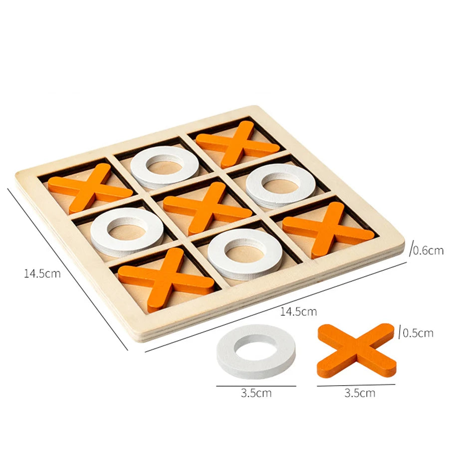 Montessori Wooden Mini Chess Game – Educational Puzzle Toy for Kids & Early Learning