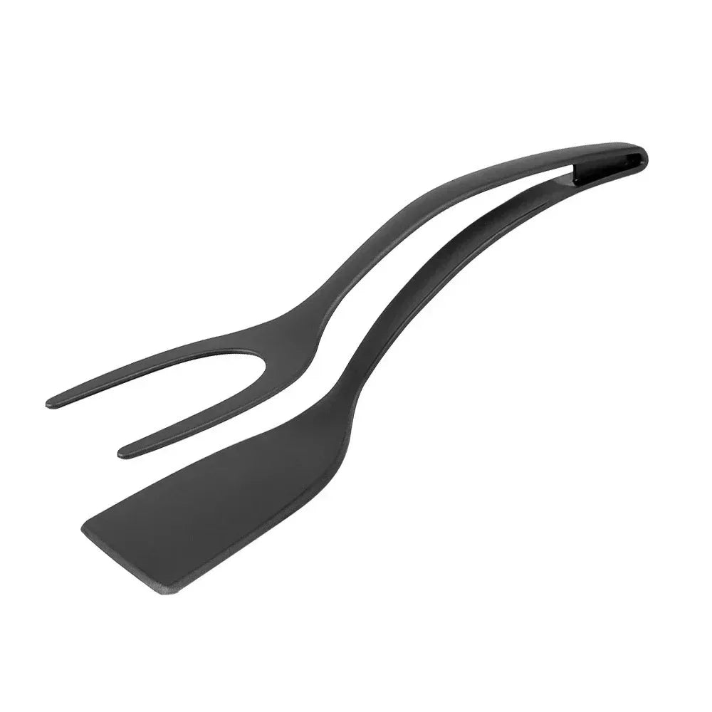 2-in-1 Steak Frying Spatula Tongs – Versatile Food Tongs for Eggs, Toast, Pancakes & More