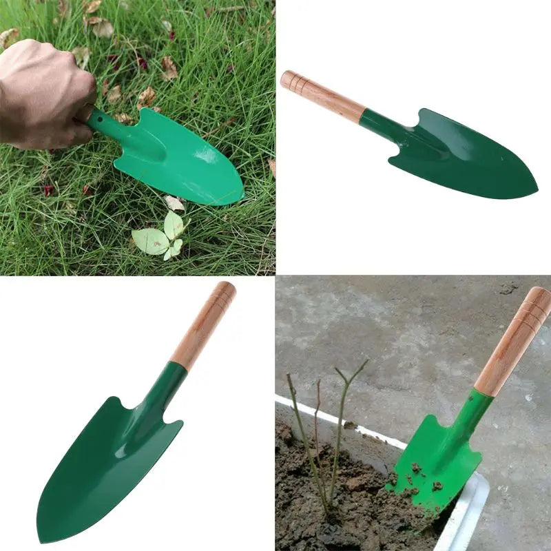 Wooden‑Handle Reinforced Shovel – Sturdy Planting Tool for Loose Soil & Perennials