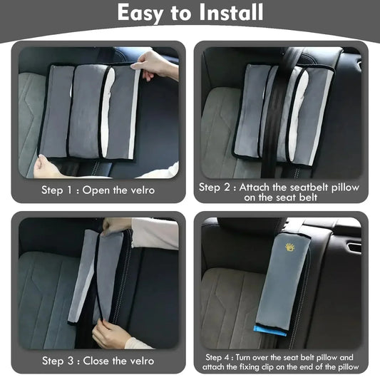 Kids Car Seatbelt Pillow – Soft Strap Cushion Pad for Sleeping in the Car